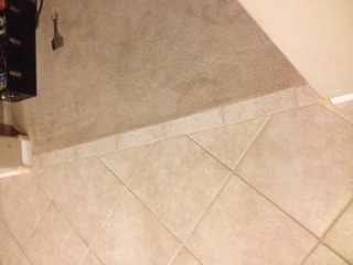 Carpet to New Tile Transitions